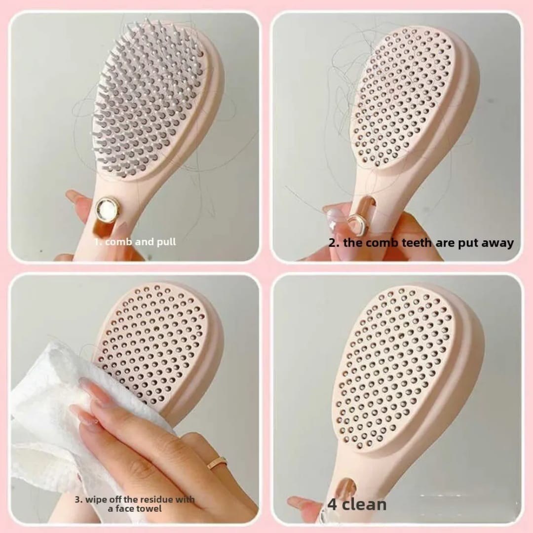 اضغط وأزل فرشاة الشعر