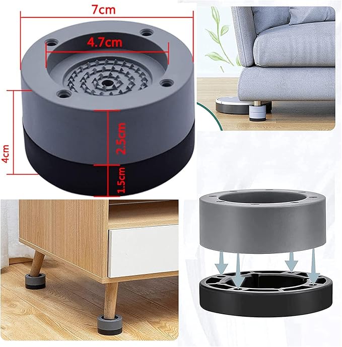 حامل مطاطي للأجهزة المنزلية (4 قطع)